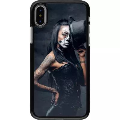 iPhone X / Xs Case Hülle - Halloween 22 Tattooed Girl