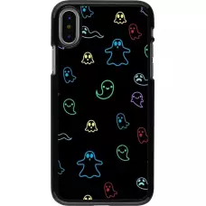 iPhone X / Xs Case Hülle - Halloween 2024 colorful ghosts