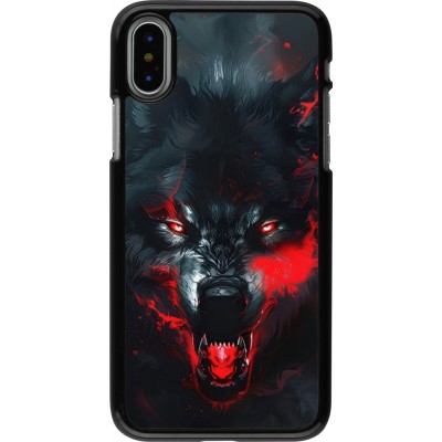 iPhone X / Xs Case Hülle - Halloween 2024 mad werewolf