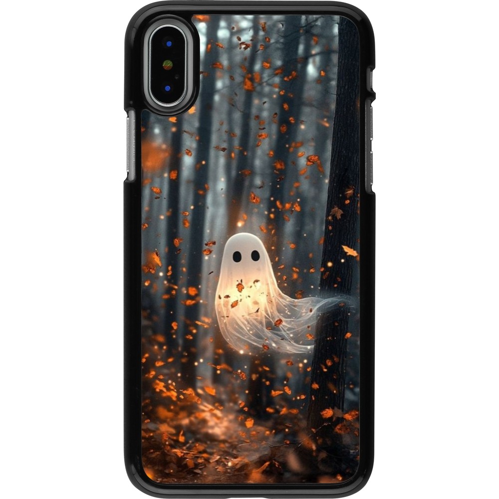 Coque iPhone X / Xs - Halloween 2025 Ghost in the forest
