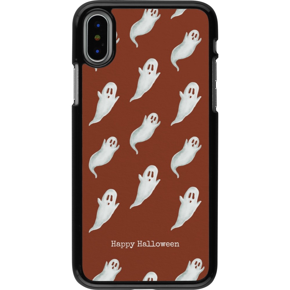 Coque iPhone X / Xs - Halloween 2025 Pattern of ghosts