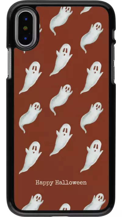 Coque iPhone X / Xs - Halloween 2025 Pattern of ghosts