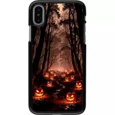 iPhone X / Xs Case Hülle - Halloween 2025 Road of Terrifying Pumpkins