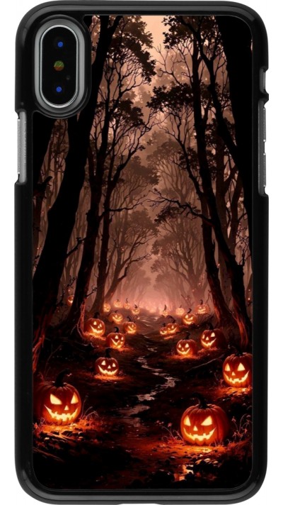 Coque iPhone X / Xs - Halloween 2025 Road of Terrifying Pumpkins