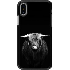 iPhone X / Xs Case Hülle - Highland calf black