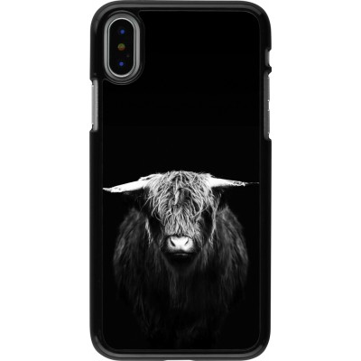 Coque iPhone X / Xs - Highland calf black