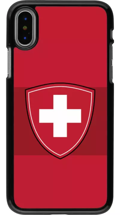 iPhone X / Xs Case Hülle - Hockey World Championship Ecusson Suisse
