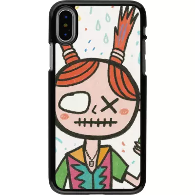 iPhone X / Xs Case Hülle - Little Girl Sketch