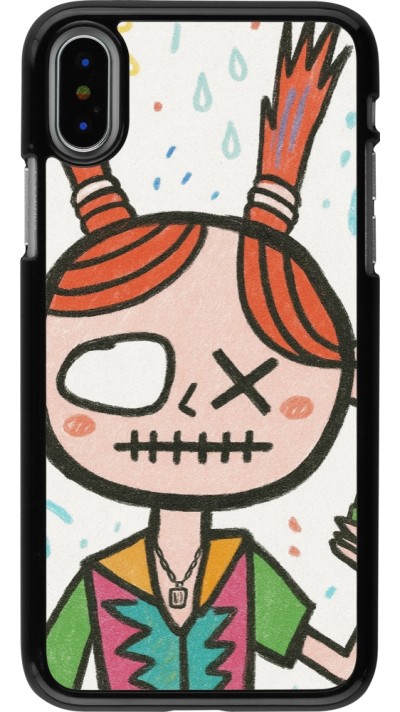 iPhone X / Xs Case Hülle - Little Girl Sketch