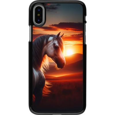 Coque iPhone X / Xs - Majestic Sunset Horse