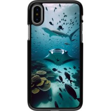iPhone X / Xs Case Hülle - Manta Lagune Reinigung