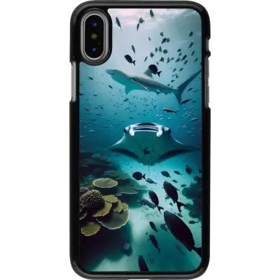 iPhone X / Xs Case Hülle - Manta Lagune Reinigung