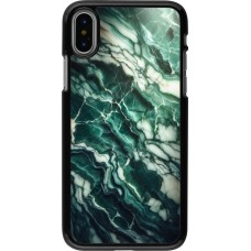 Coque iPhone X / Xs - Marbre vert majestueux