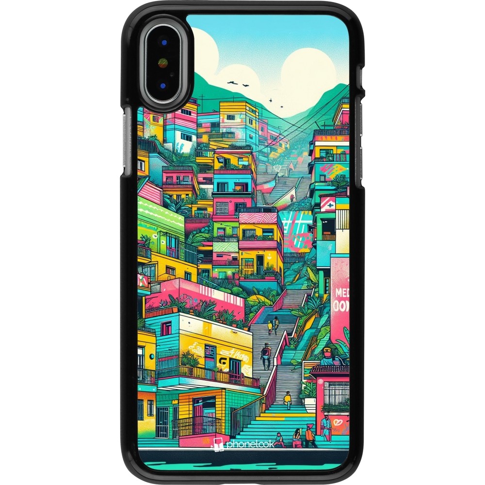 iPhone X / Xs Case Hülle - Medellin Comuna 13 Kunst