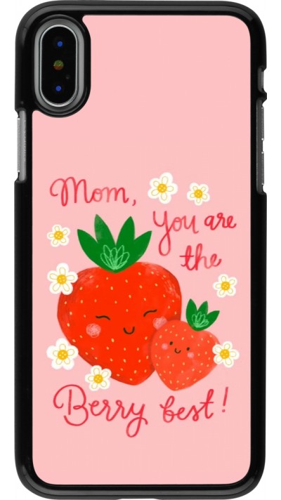 Coque iPhone X / Xs - Mom 2026 Berry best