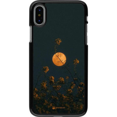 Hülle iPhone X / Xs - Moon Flowers