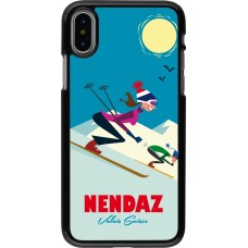 iPhone X / Xs Case Hülle - Nendaz Ski Downhill
