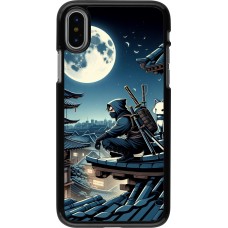 Coque iPhone X / Xs - Ninja sous la lune