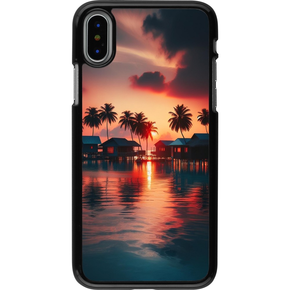 Coque iPhone X / Xs - Paradis Maldives