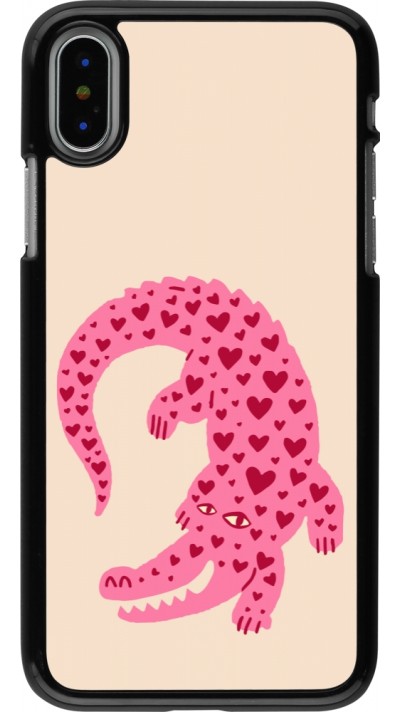 Coque iPhone X / Xs - Pink crocodile 2026