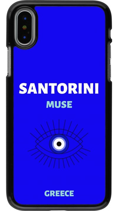 iPhone X / Xs Case Hülle - Pop Summer Destination Santorini
