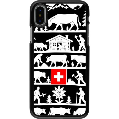 Coque iPhone X / Xs - Poya Suisse 1 noir