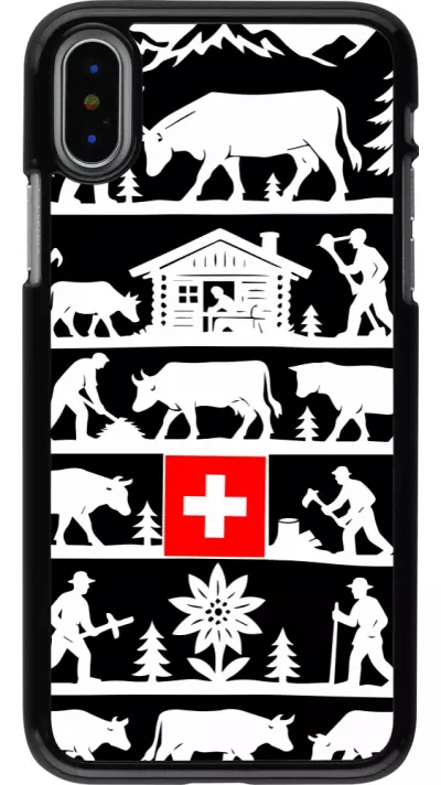 Coque iPhone X / Xs - Poya Suisse 1 noir
