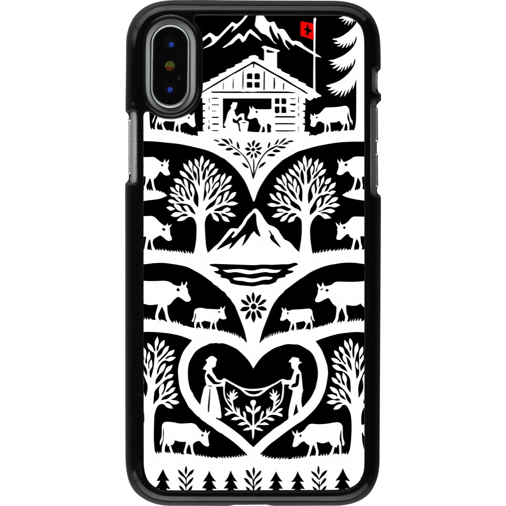 iPhone X / Xs Case Hülle - Poya Schweiz 2 schwarz