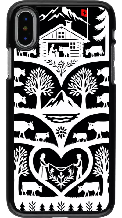 Coque iPhone X / Xs - Poya Suisse 2 noir