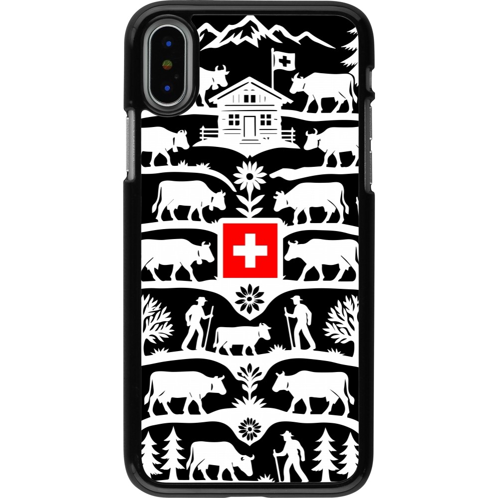 iPhone X / Xs Case Hülle - Poya Schweiz 3 schwarz