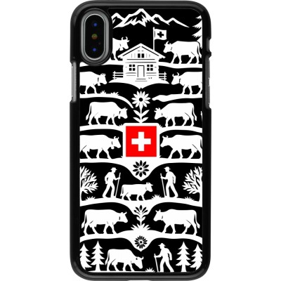 Coque iPhone X / Xs - Poya Suisse 3 noir