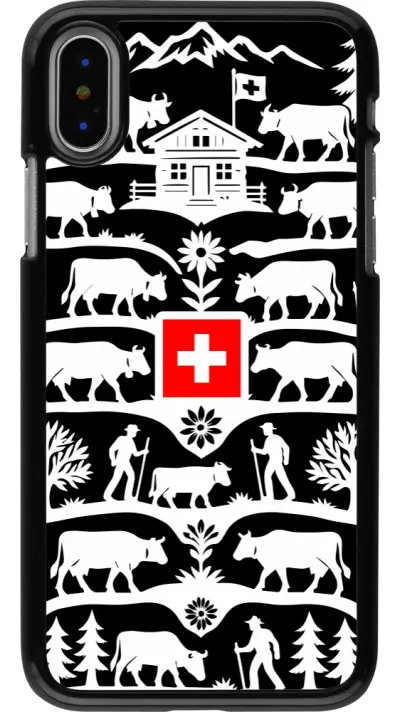 Coque iPhone X / Xs - Poya Suisse 3 noir