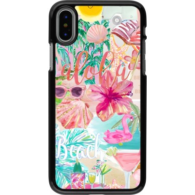 Coque iPhone X / Xs - Preppy Collage Aloha