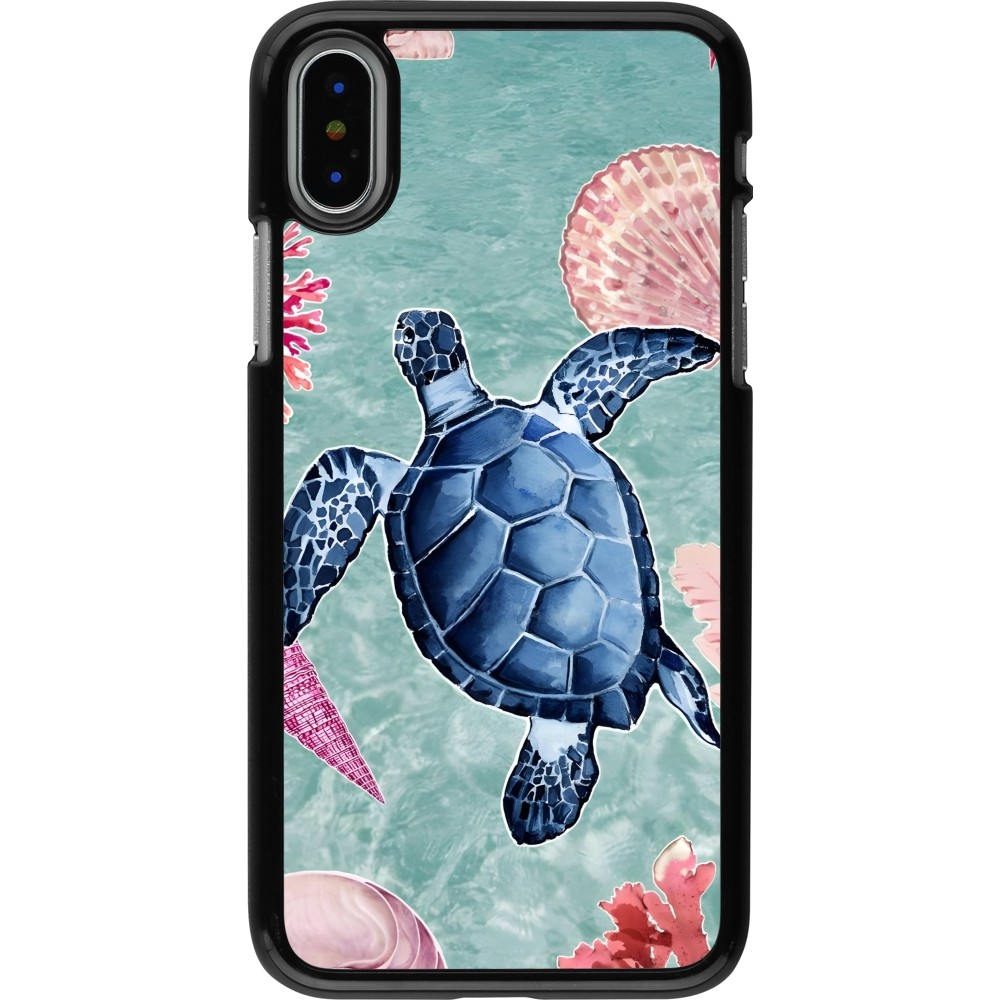 Coque iPhone X / Xs - Preppy Turtle