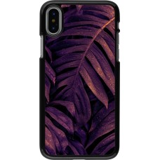 Coque iPhone X / Xs - Purple Light Leaves