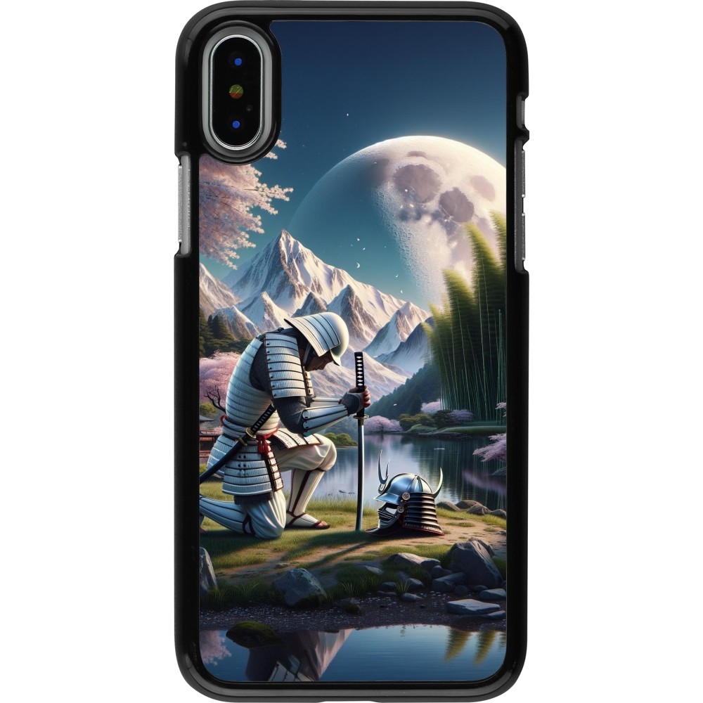 Coque iPhone X / Xs - Samurai Katana Lune