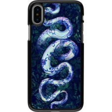 Coque iPhone X / Xs - Serpent Blue Anaconda