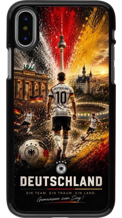 iPhone X / Xs Case Hülle - Fussball Deutschland splash 2026