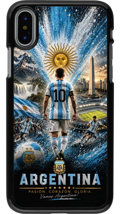 iPhone X / Xs Case Hülle - Fussball Argentinien splash 2026