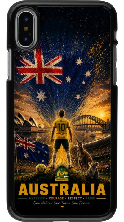 iPhone X / Xs Case Hülle - Fussball Australien splash 2026