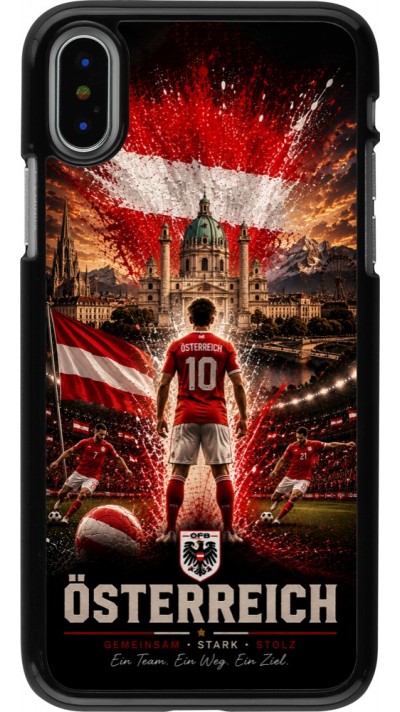 iPhone X / Xs Case Hülle - Fussball Österreich splash 2026