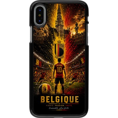 iPhone X / Xs Case Hülle - Fussball Belgien splash 2026