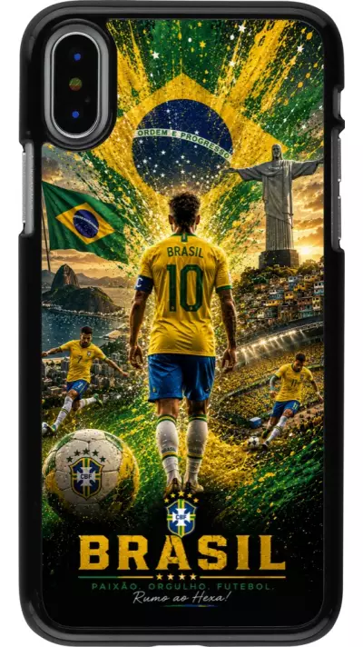 iPhone X / Xs Case Hülle - Fussball Brasilien splash 2026