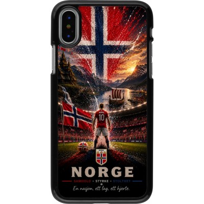 iPhone X / Xs Case Hülle - Fussball Norwegen splash 2026