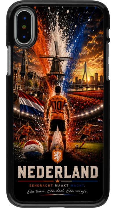 iPhone X / Xs Case Hülle - Fussball Niederlande splash 2026