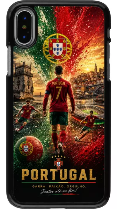 iPhone X / Xs Case Hülle - Fussball Portugal splash 2026