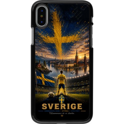 iPhone X / Xs Case Hülle - Fussball Schweden splash 2026