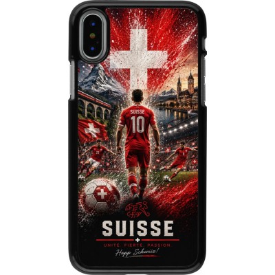 iPhone X / Xs Case Hülle - Fussball Suisse splash 2026