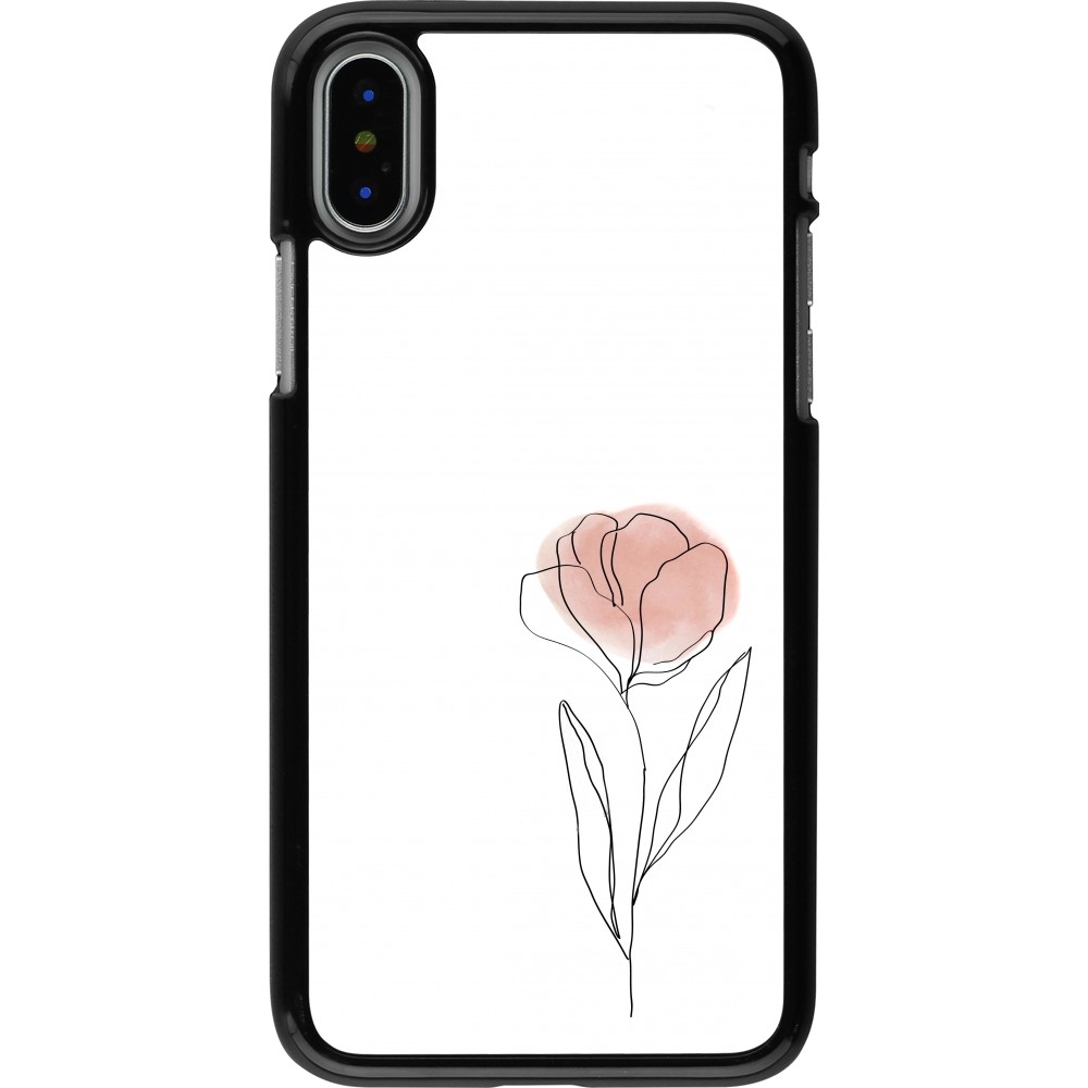 iPhone X / Xs Case Hülle - Spring 23 minimalist flower