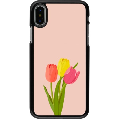 iPhone X / Xs Case Hülle - Spring 23 tulip trio